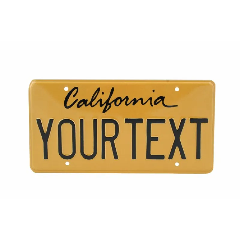 Placă de înmatriculare cu număr în relief retro